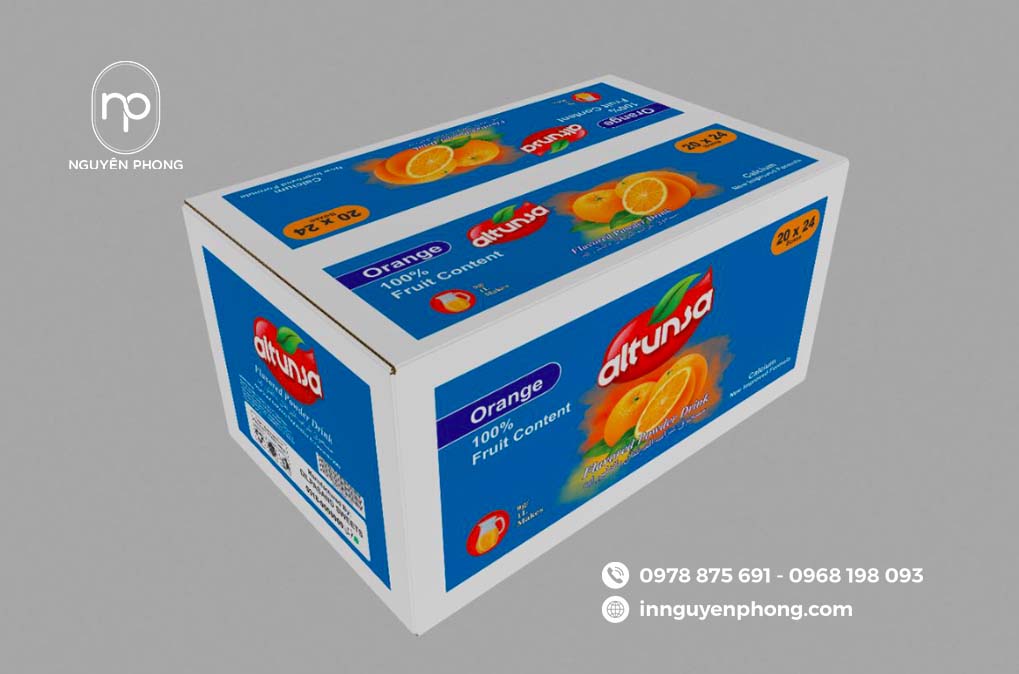 thùng carton dựng trái cây